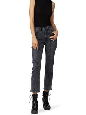 3x1 Juction High Rise Kick Flare Cropped Jeans in Marlin Black